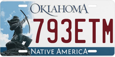 OK license plate 793ETM