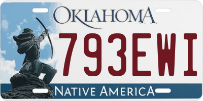 OK license plate 793EWI