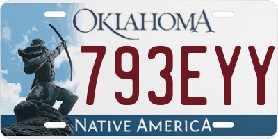 OK license plate 793EYY