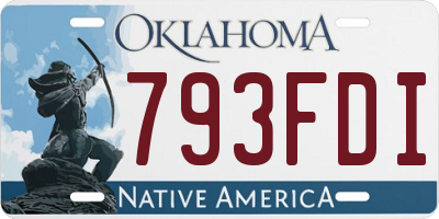 OK license plate 793FDI