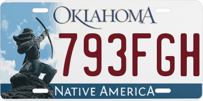 OK license plate 793FGH