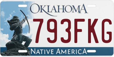 OK license plate 793FKG
