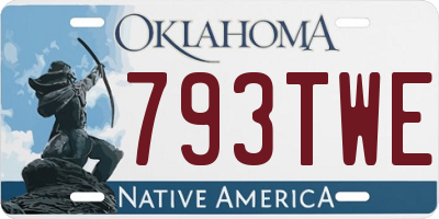 OK license plate 793TWE