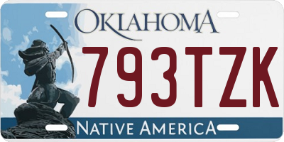 OK license plate 793TZK