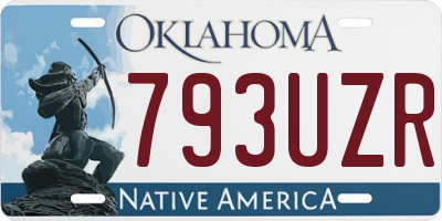 OK license plate 793UZR