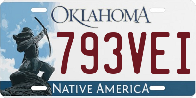 OK license plate 793VEI