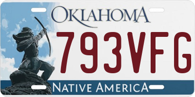 OK license plate 793VFG