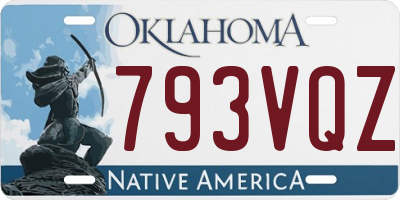 OK license plate 793VQZ
