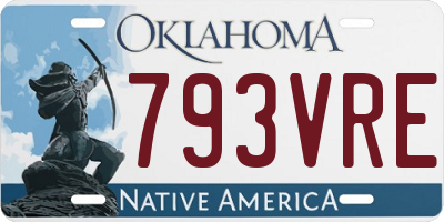 OK license plate 793VRE