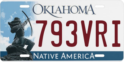 OK license plate 793VRI