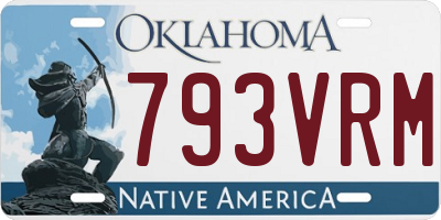 OK license plate 793VRM