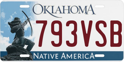 OK license plate 793VSB