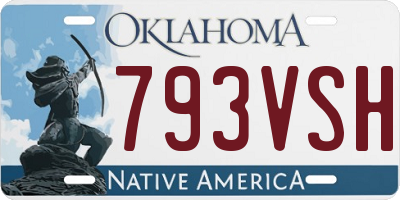 OK license plate 793VSH