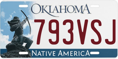 OK license plate 793VSJ