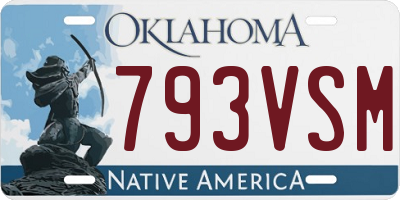 OK license plate 793VSM