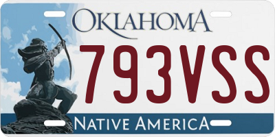 OK license plate 793VSS