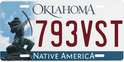 OK license plate 793VST