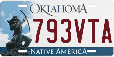 OK license plate 793VTA