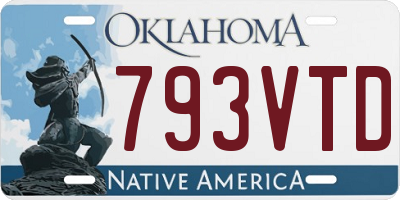 OK license plate 793VTD
