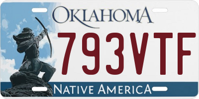 OK license plate 793VTF