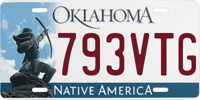 OK license plate 793VTG