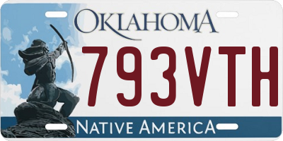OK license plate 793VTH