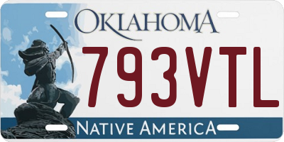 OK license plate 793VTL