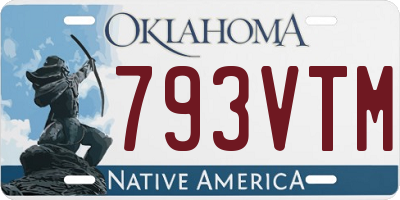 OK license plate 793VTM