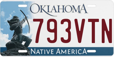 OK license plate 793VTN