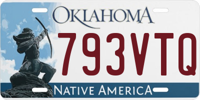 OK license plate 793VTQ
