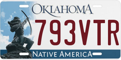 OK license plate 793VTR