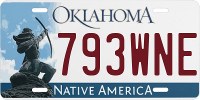 OK license plate 793WNE