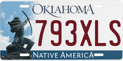 OK license plate 793XLS