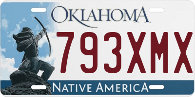 OK license plate 793XMX