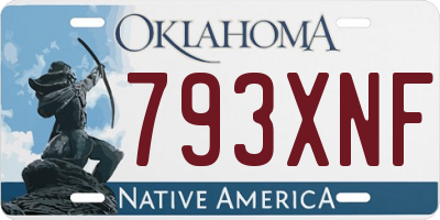 OK license plate 793XNF