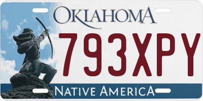 OK license plate 793XPY