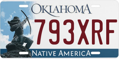 OK license plate 793XRF