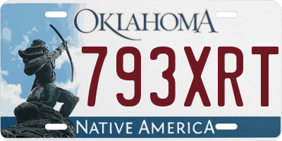 OK license plate 793XRT