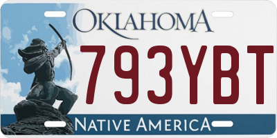 OK license plate 793YBT