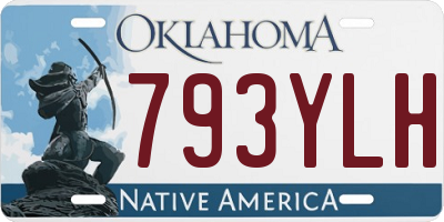 OK license plate 793YLH