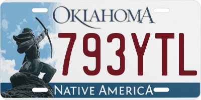 OK license plate 793YTL