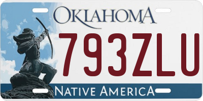 OK license plate 793ZLU
