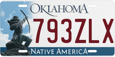 OK license plate 793ZLX
