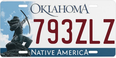 OK license plate 793ZLZ