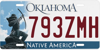 OK license plate 793ZMH