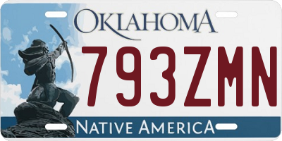 OK license plate 793ZMN