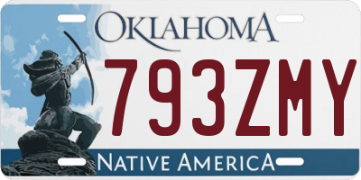 OK license plate 793ZMY