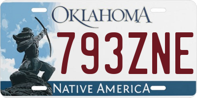 OK license plate 793ZNE