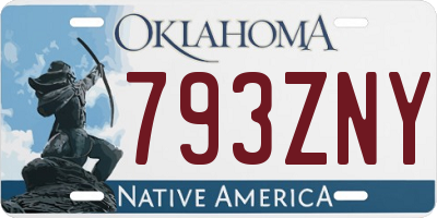 OK license plate 793ZNY