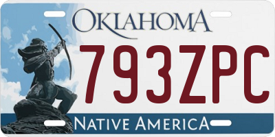 OK license plate 793ZPC